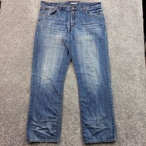 Y2K Cstar Jeans Mens 40x34 Blue‎ Cotton Straight Leg Distressed Whiskered